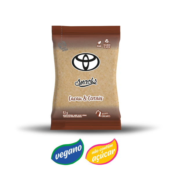 Sachê de Biscoito integral SnapCrock cacau & cereais 8,5g – Caixa com 300 Und.