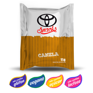 Sachê de Biscoito aerólitos de canela s/açúcar 15g – Caixa com 100 Und.